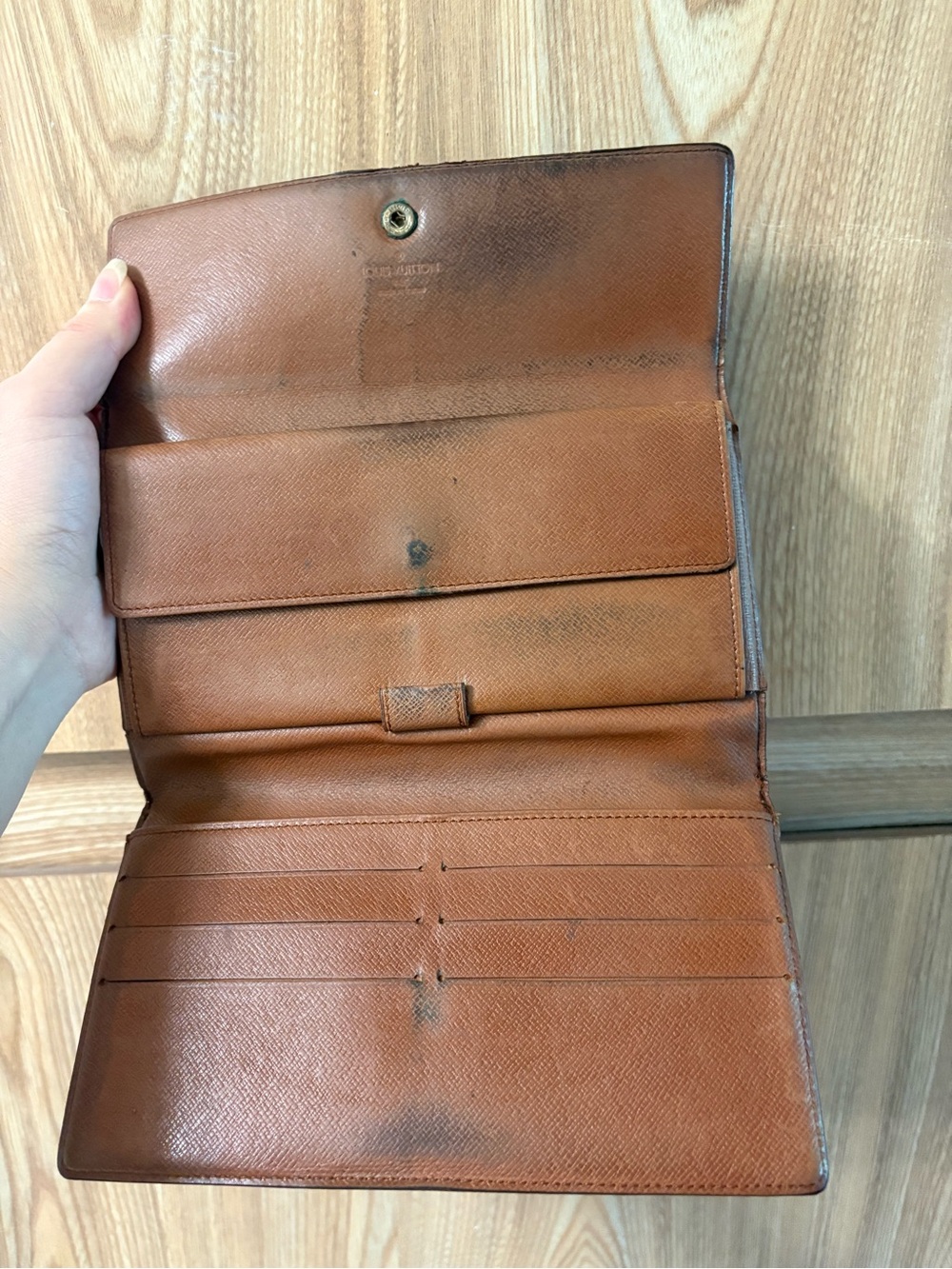 Authentic Louis Vuitton Monogram international Trifold Wallet Vintage - Picture 8 of 15